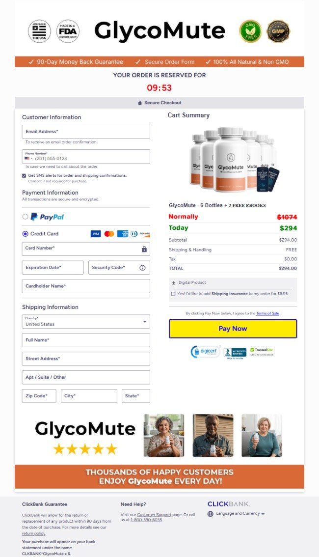 GlycoMute 100% Secure Order